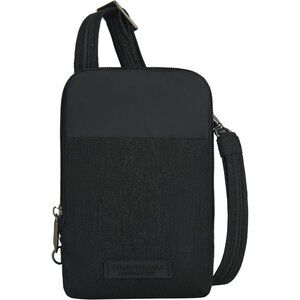 Men's Black Polyester Anti-Theft Metro Stadium Mini Imported Zipper